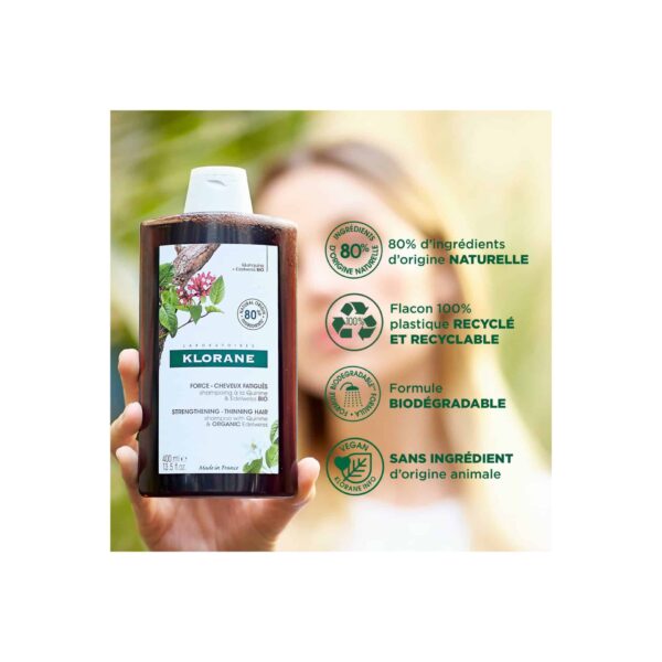 3282770141283-Klorane-ShampoingfortifiantC3A0laQuinine26EdelweissBIO-Chutedecheveux2CcheveuxfatiguC3A9s-0710153001680877936.jpg Klorane Shampooing anti chute à la Quinine & Edelweiss BIO 400ml – Image 2