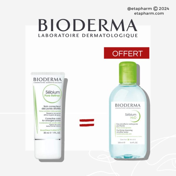 BIODERMA Pack Sébium Pore Refiner + Sébium H2O 250 ml OFFERT