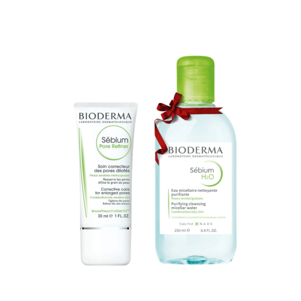 Pack BIODERMA Sébium Pore Refiner Maroc + Sébium H2O 250 ml OFFERT