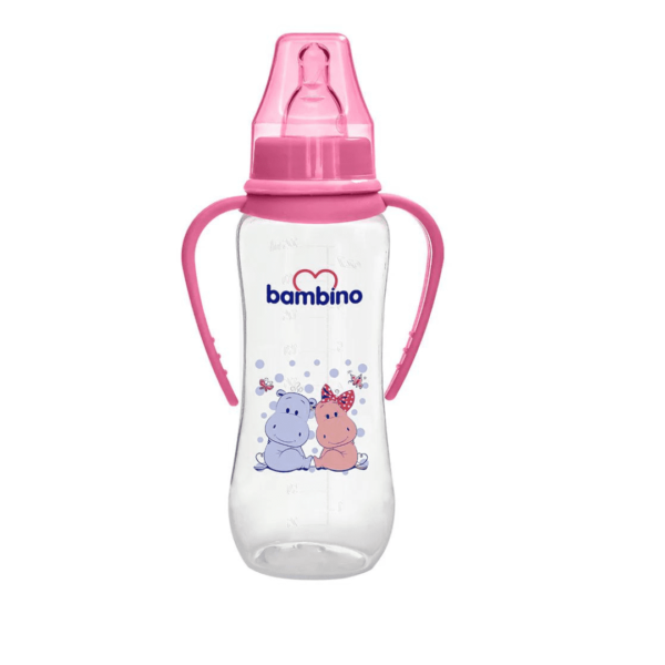 Bambino biberon naturel avec poigne +0m 250ml – Image 2
