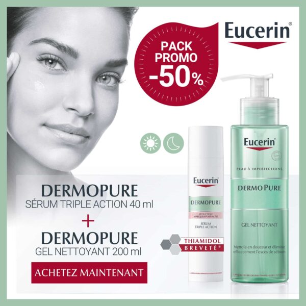 Post-2.jpg Eucerin DermoPure Pack – Serum Triple Action + Gel Nettoyant 200ml | -50%