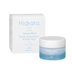 Deliplus Hidrata Textura Rica - Hydratation 24H avec Acide Hyaluronique et Aloe Vera 50ml