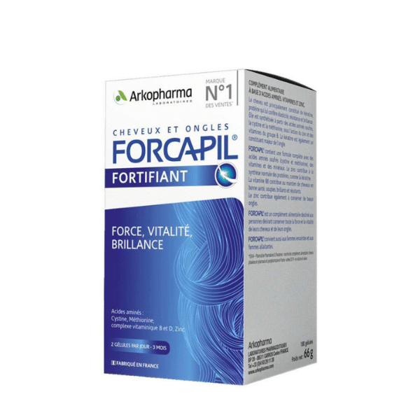 Forcapil Cheveux et Ongles 180 Gélules Forcapil Cheveux et Ongles 180 Gélules – 3 mois