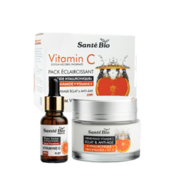 santé bio Pack Éclaircissant Vitamine C avec Crème et Sérum