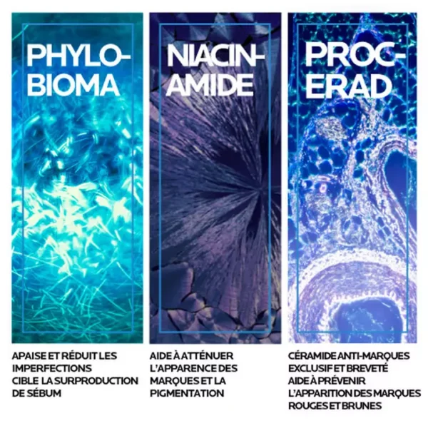 La Roche Posay Effaclar Duo M actifs : Phylobioma, niacinamide et Procerad